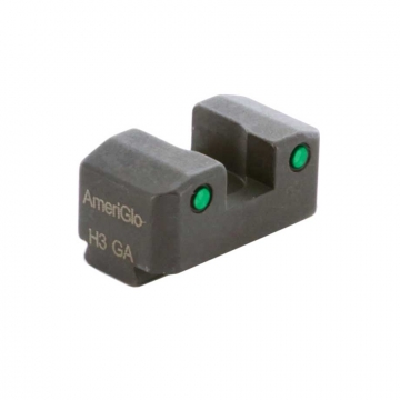 Ameriglo Rear Night Sight for Hellcat OSP, Hellcat Pro & XD OSP - Green Tritium 2-dot Black Outline